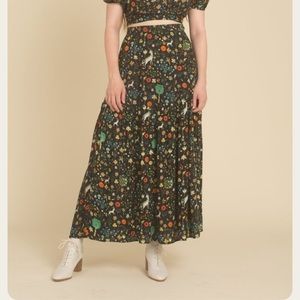Samantha Pleet Maxi Skirt Illuminated Print